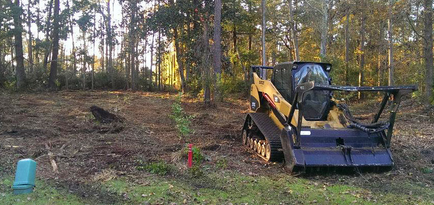 Residential lot clearing and mulching