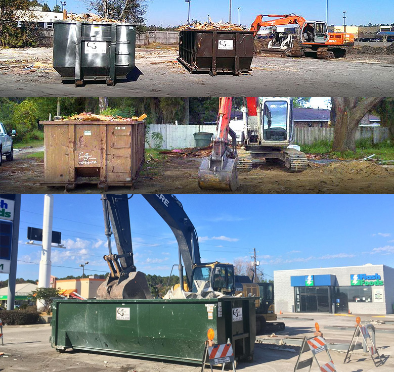 Three commercial demolition projects by Cumberland Services LLC.