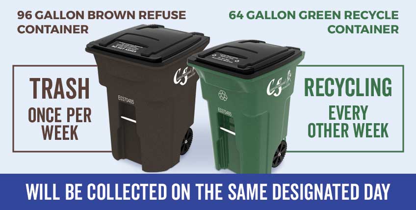 96-Gallon Waste & Recycling Container