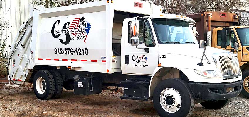 Cumberland Services state-of-the-art garbage truck.