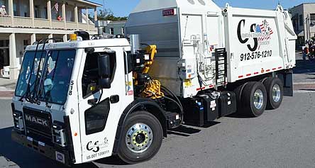 Cumberland Services Garbage and Recycling truck in local parade.