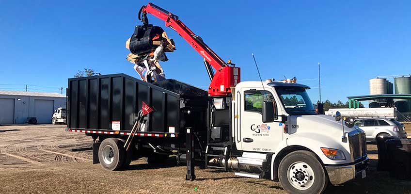 Cumberland Services state-of-the-art Grapple Trucks.