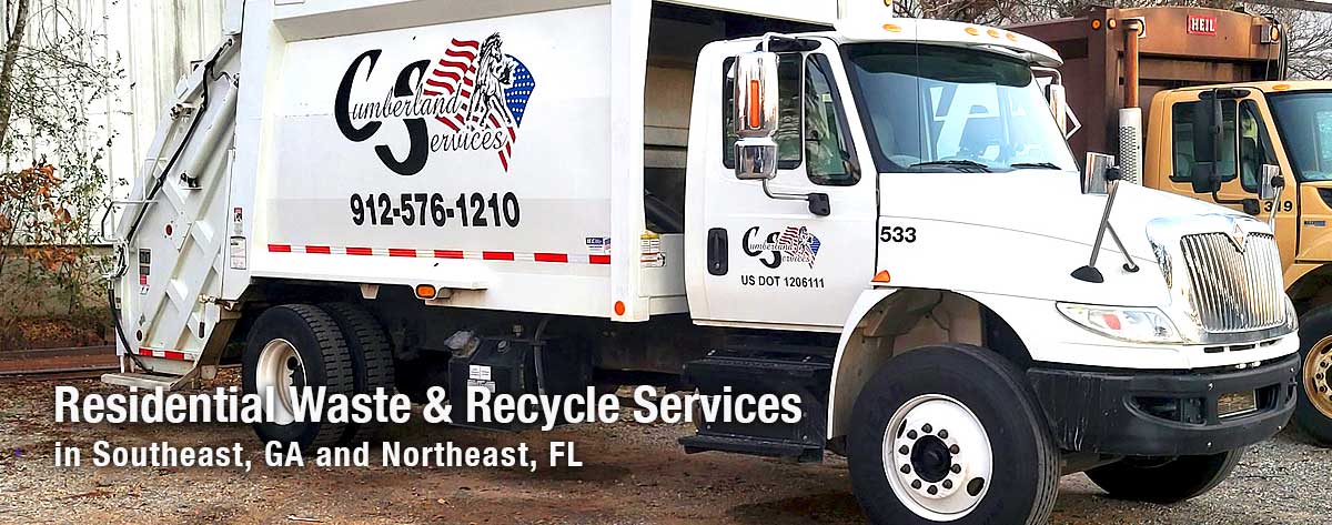 Cumberland Services offers residential waste and recycling services in Southeast, GA and Northeast, FL