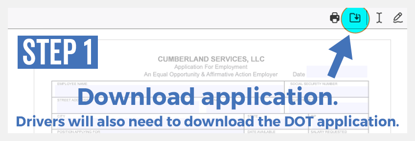 Step 1 - download employment application.