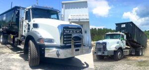 Cumberland Services heavy-duty roll-off trucks.